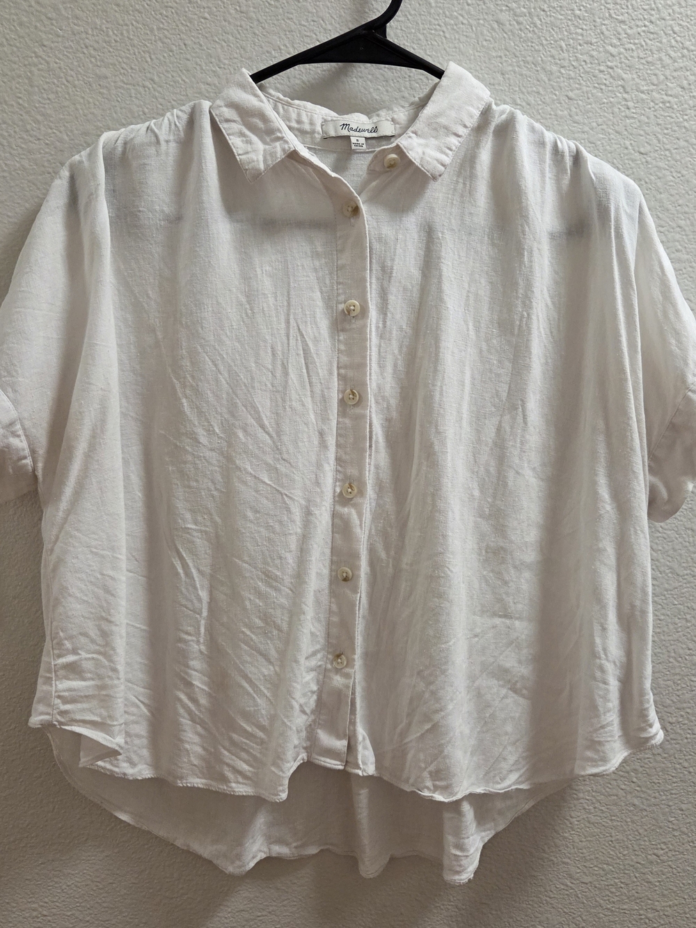 Madewell White Relaxed Button-up Shirt